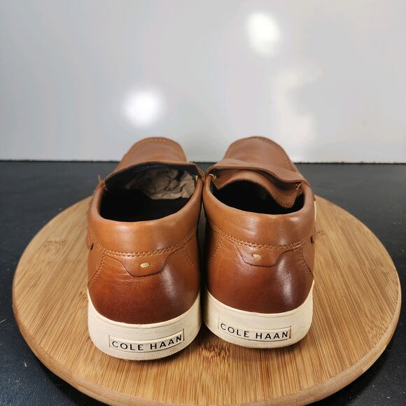 Mens Cole Haan Slip On Sz 11 010376 Brown Leather Casual Penny Loafers Shoes - Picture 2 of 8